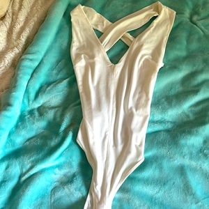 LULUs white body suit , size M